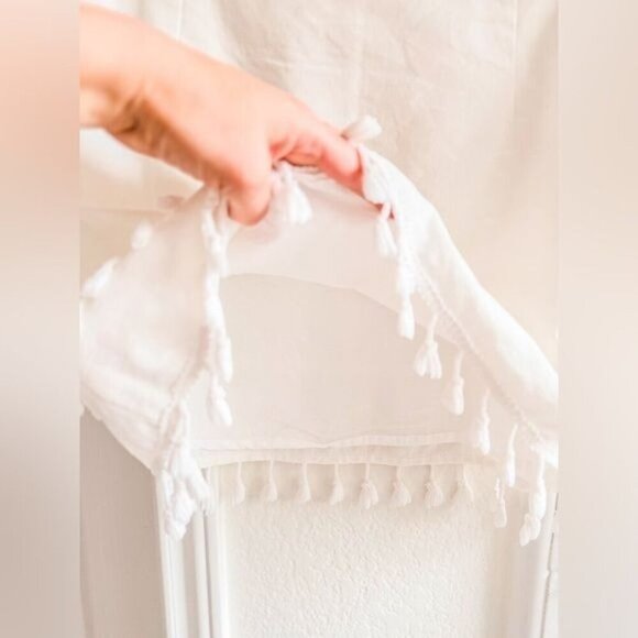 White Mini Skirt Size Small with Tassels - Picture 7 of 16